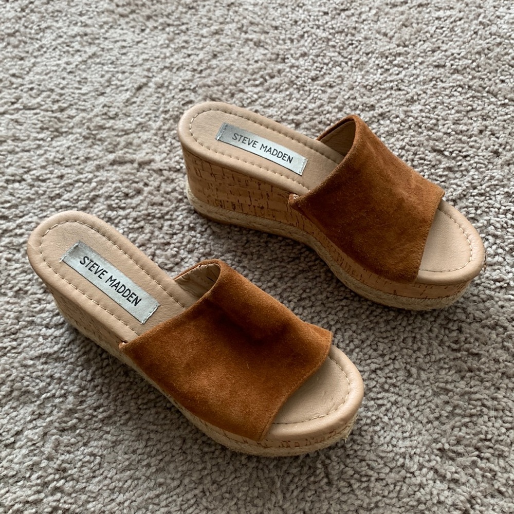 Steve Madden Size 6 Block Platform Sandals - image 1